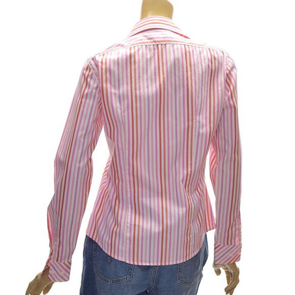 Lilly Pulitzer 100% Cotton Striped Button Front Shirt size 4 - Picture 3 of 5